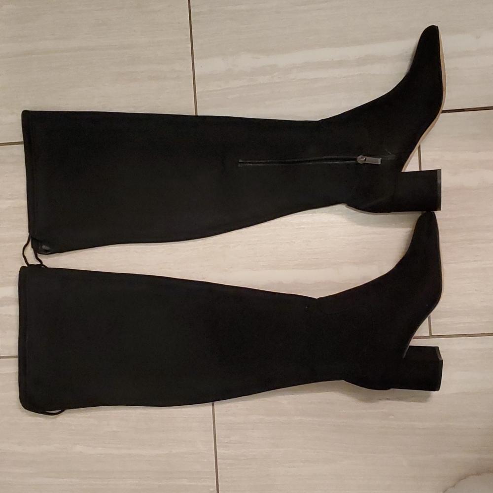 Black over the knee suede boots - fit like a 6.5